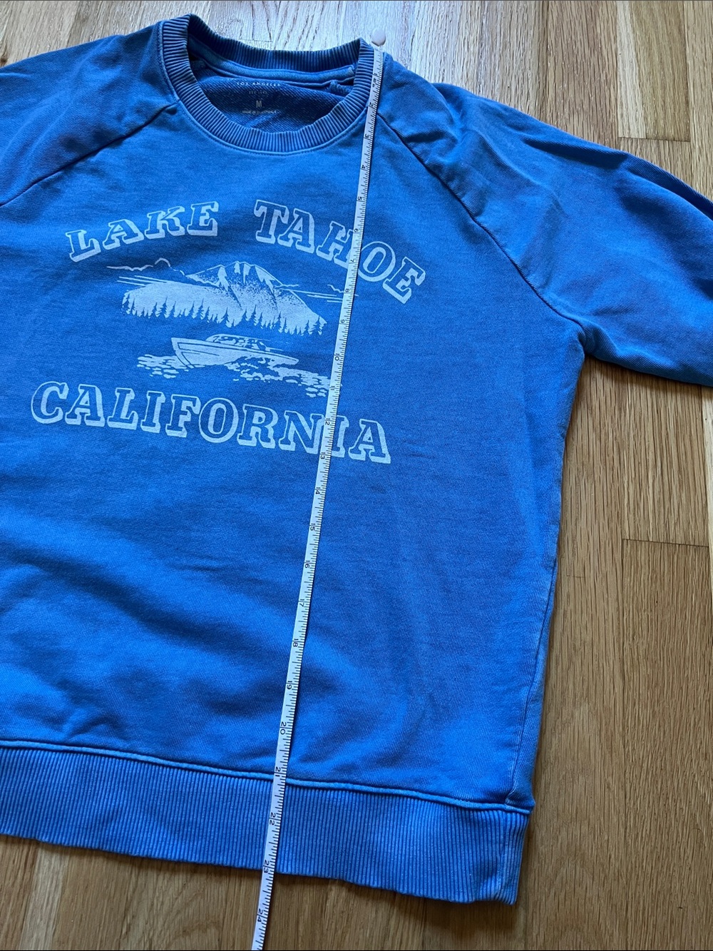 Lucky Brand Lake Tahoe California Blue Crewneck Sweatshirt M - Picture 10 of 11